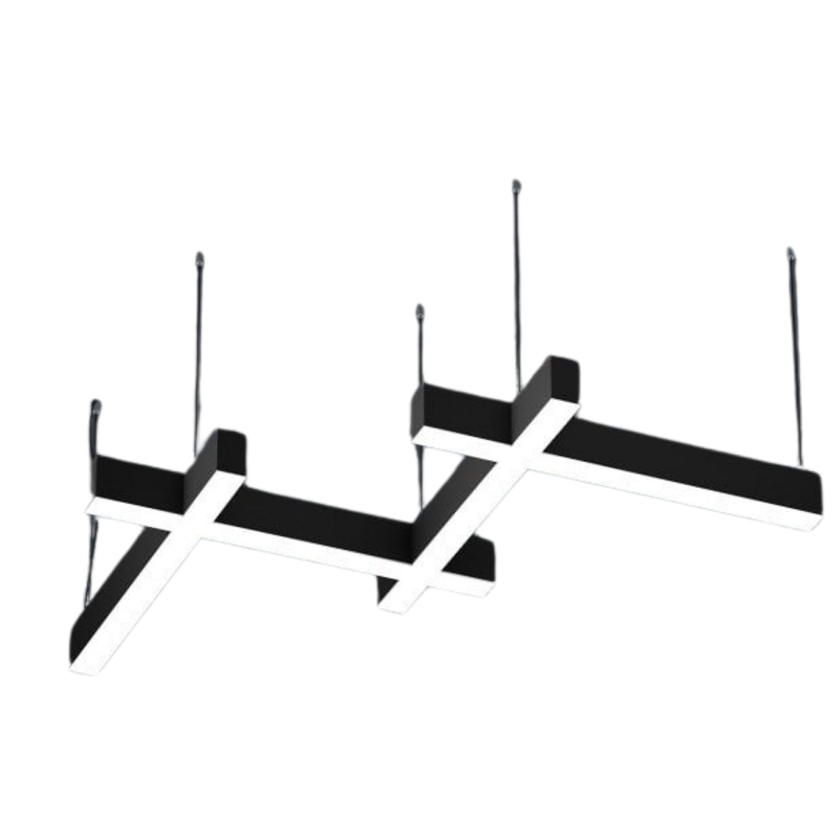 İkili Linear Takım Aydınlatma Modern Led Avize Lineer Armatür