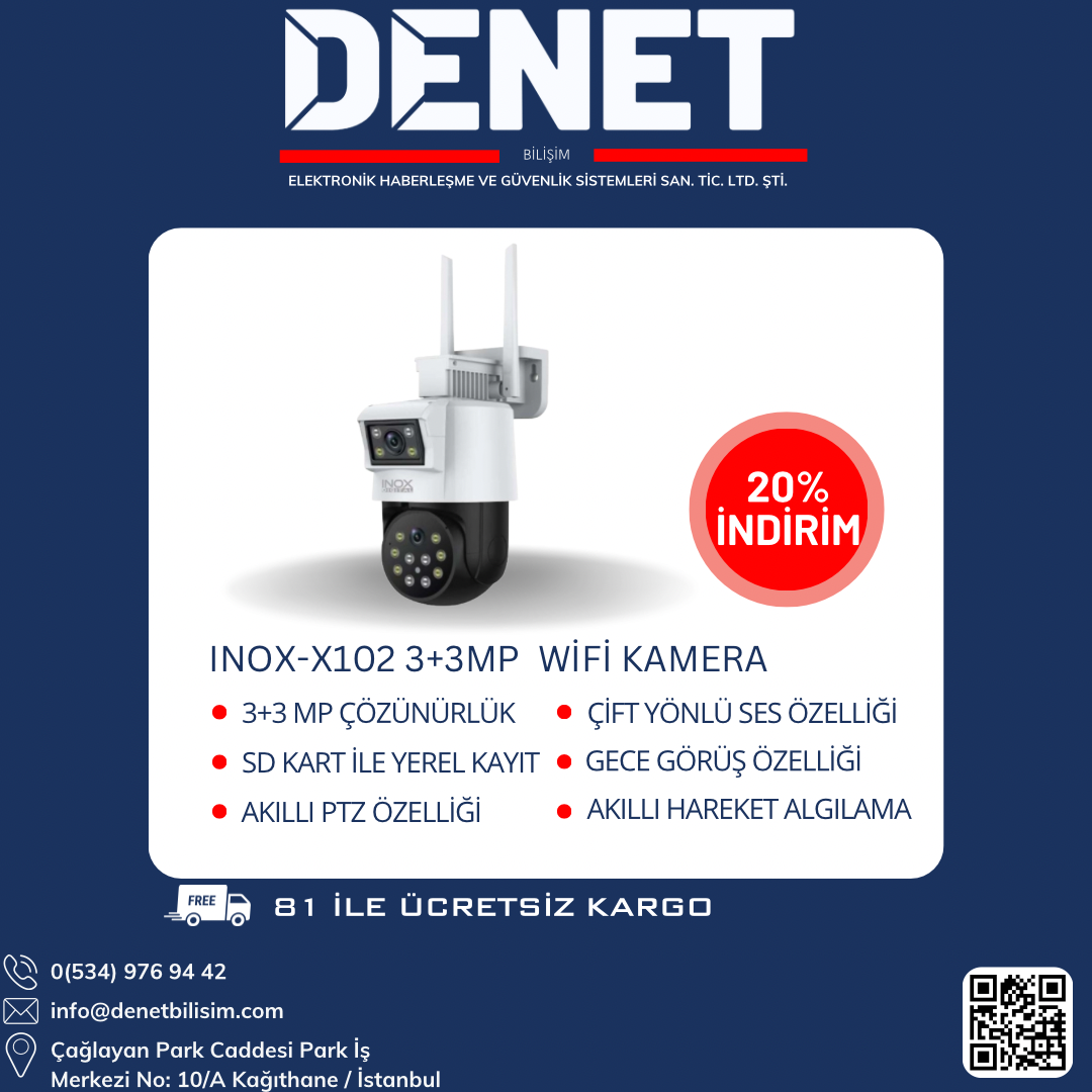 INOX-X102 3+3MP  WİFİ KAMERA