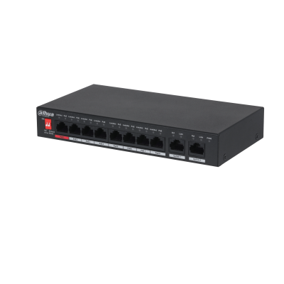 Dahua PFS3010-8ET-96 8 Port PoE 96W Yonetilemez Fast Ethernet Switch