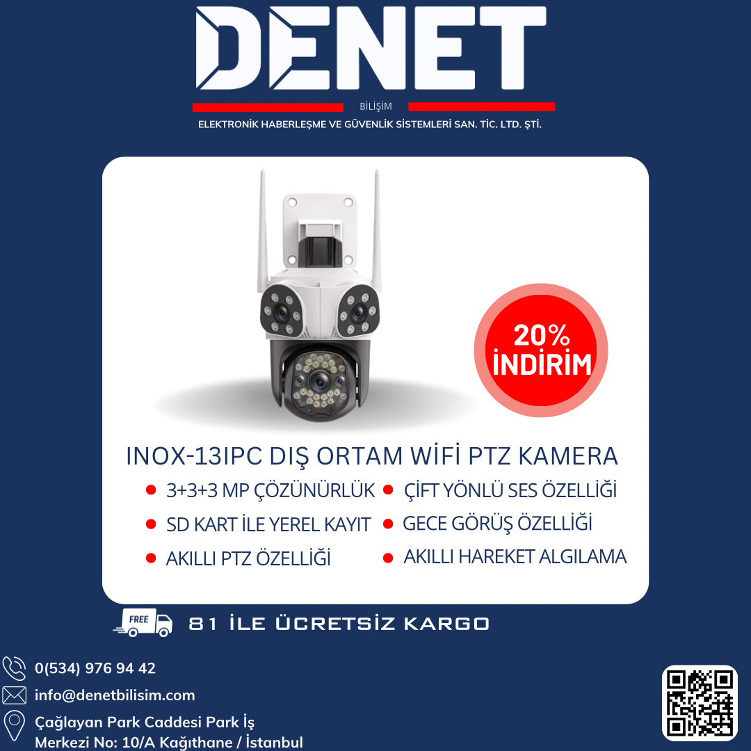 INOX-13IPC DIŞ ORTAM WİFİ PTZ KAMERA