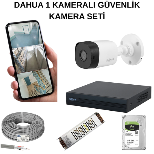 DAHUA 1 KAMERALI GÜVENLİK KAMERA SETİ