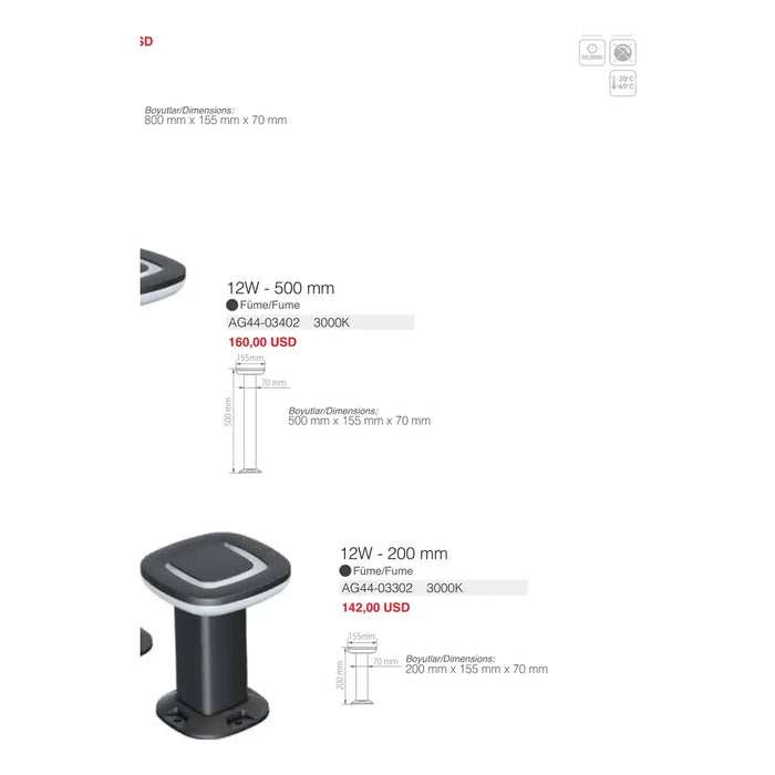 ACK Bahçe Armatürü – AG44-01202 ürün görseli