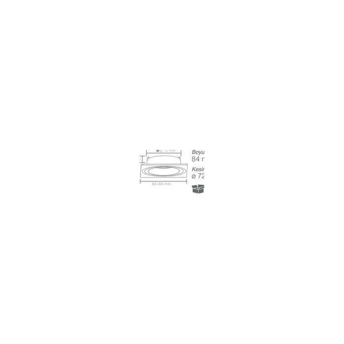 [Ölçü çizimi] ACK Spot Armatür – AH03-04071 ölçü çizimi