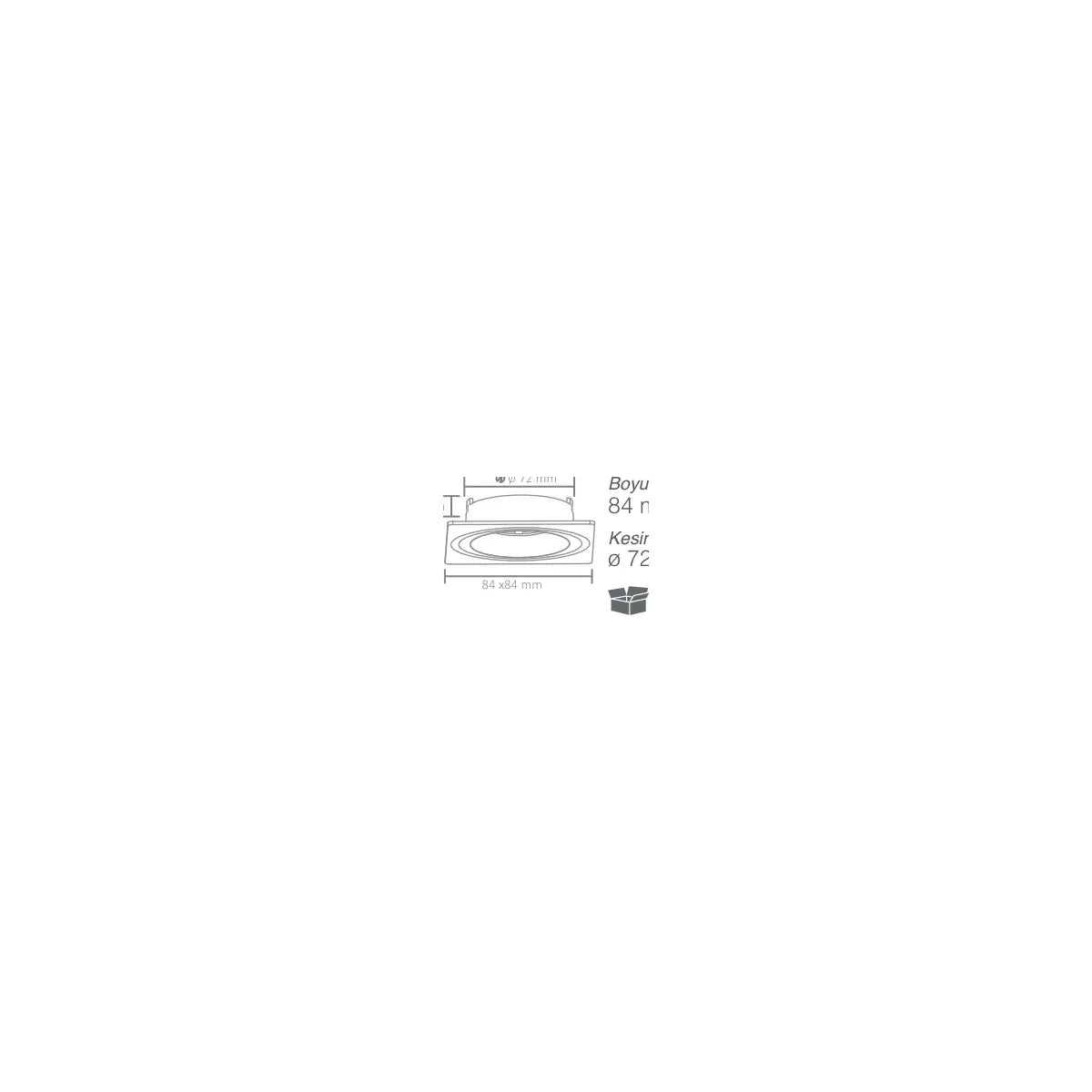 [Ölçü çizimi] ACK Spot Armatür – AH03-04080 ölçü çizimi