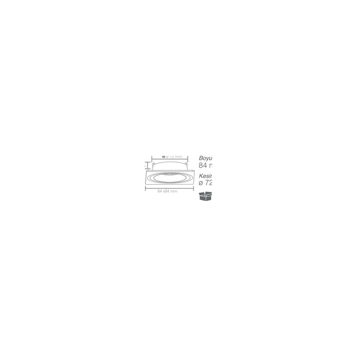 [Ölçü çizimi] ACK Spot Armatür – AH03-04080 ölçü çizimi