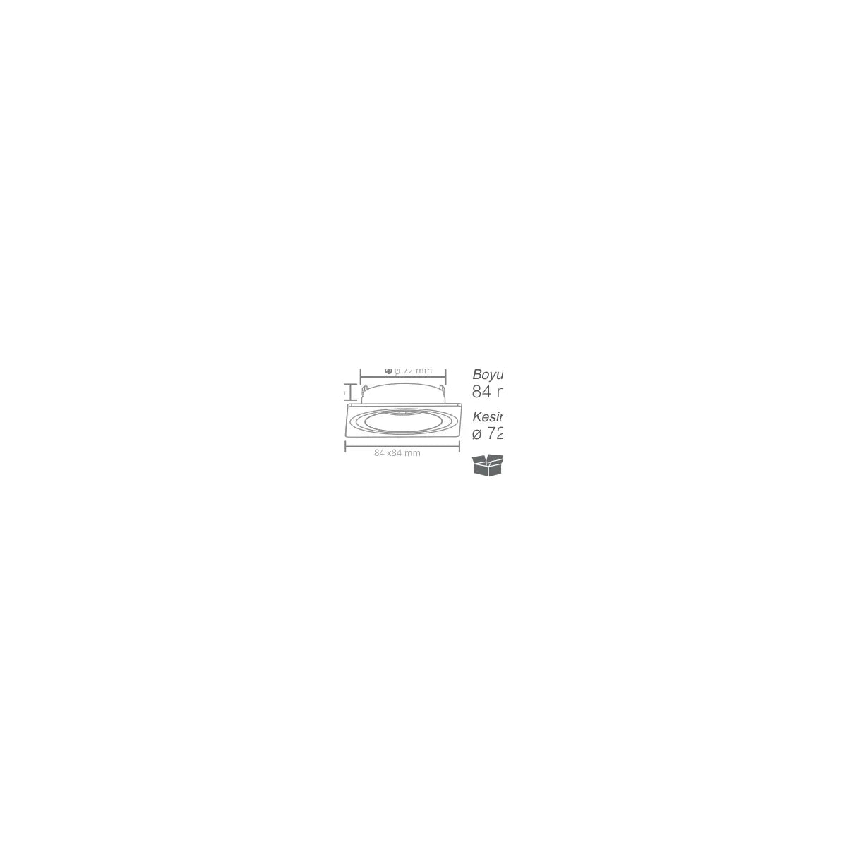 [Ölçü çizimi] ACK Spot Armatür – AH03-04081 ölçü çizimi