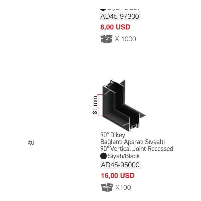 ACK Ray Armatürü – AD45-97600 ürün görseli