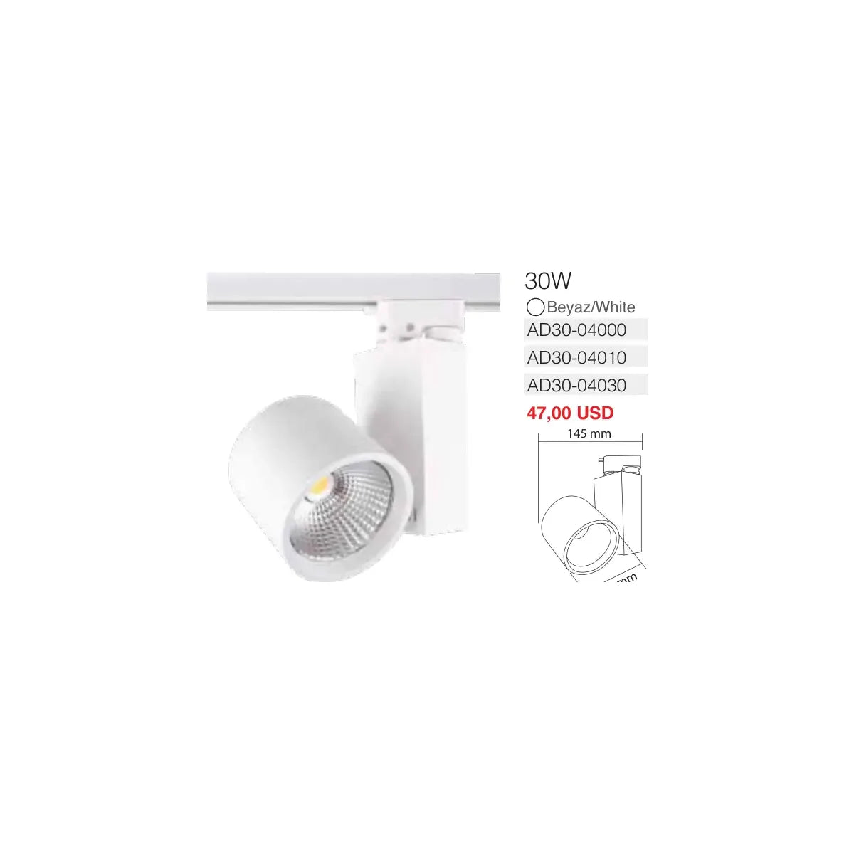 [Teknik çizim] ACK Ray Armatürü – AD30-04011 teknik çizim