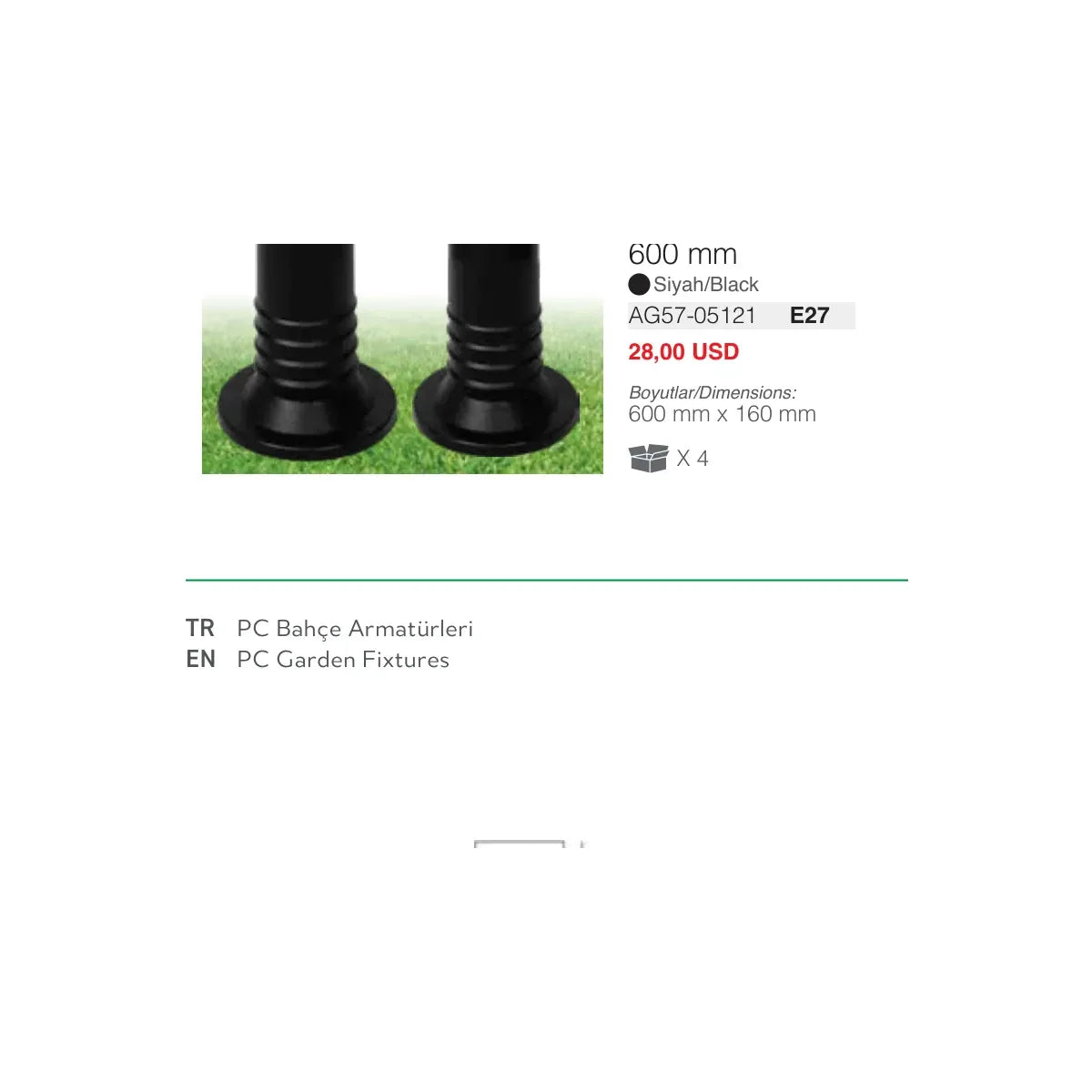 ACK Bahçe Armatürü – AG57-03021 ürün görseli