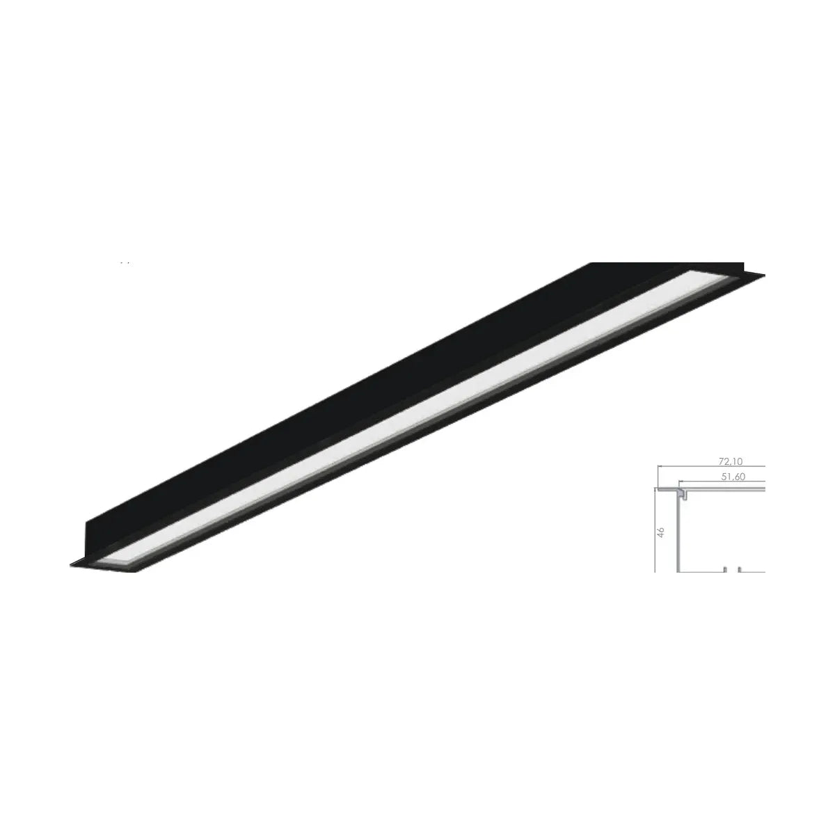 [Teknik çizim] ACK Lineer/Bant Armatür – AL03-22900 teknik çizim
