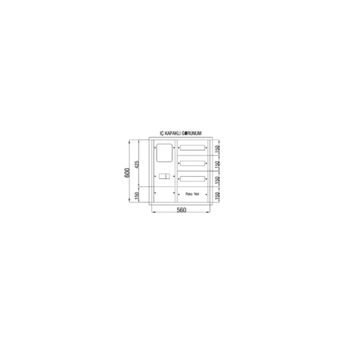 [Teknik çizim] Çetinkaya Pano Sac Kalınlığı – ÇP 101 A teknik çizim