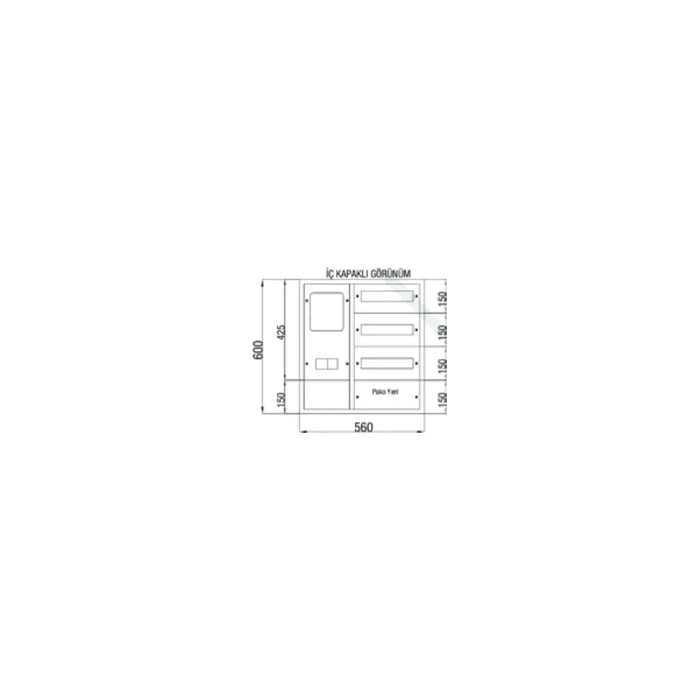 [Teknik çizim] Çetinkaya Pano Sac Kalınlığı – ÇP 102 A teknik çizim