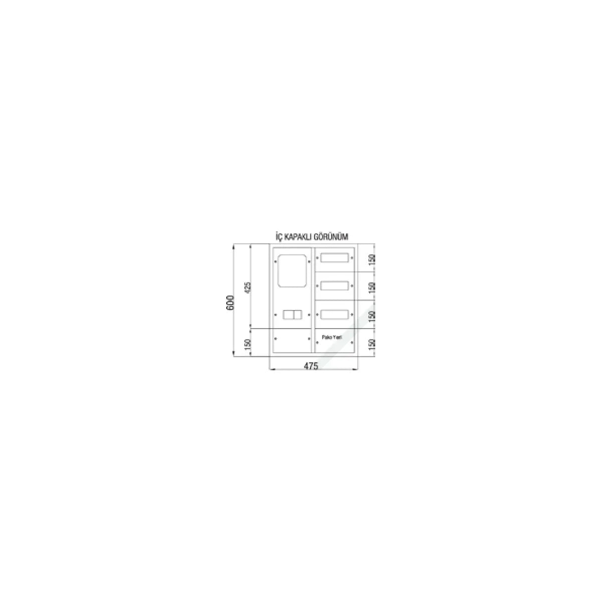[Teknik çizim] Çetinkaya Pano Sac Kalınlığı – ÇP 102 teknik çizim