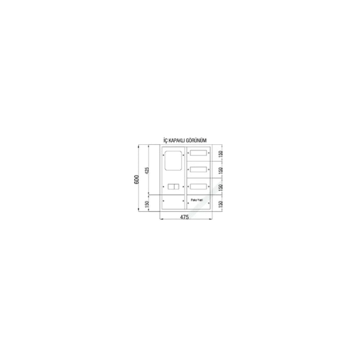 [Teknik çizim] Çetinkaya Pano Sac Kalınlığı – ÇP 102 teknik çizim