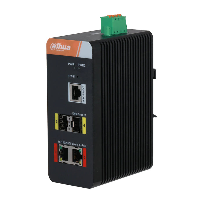 Dahua IS4204-2GT-120 4 Port Gigabit PoE Switch (2 PoE, Yönetilebilir, Endüstriyel) ürün görseli