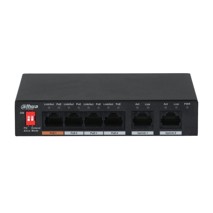 Dahua PFS3006-4ET-60 6 Port PoE Switch (4 PoE, Yönetilmeyen) ürün görseli