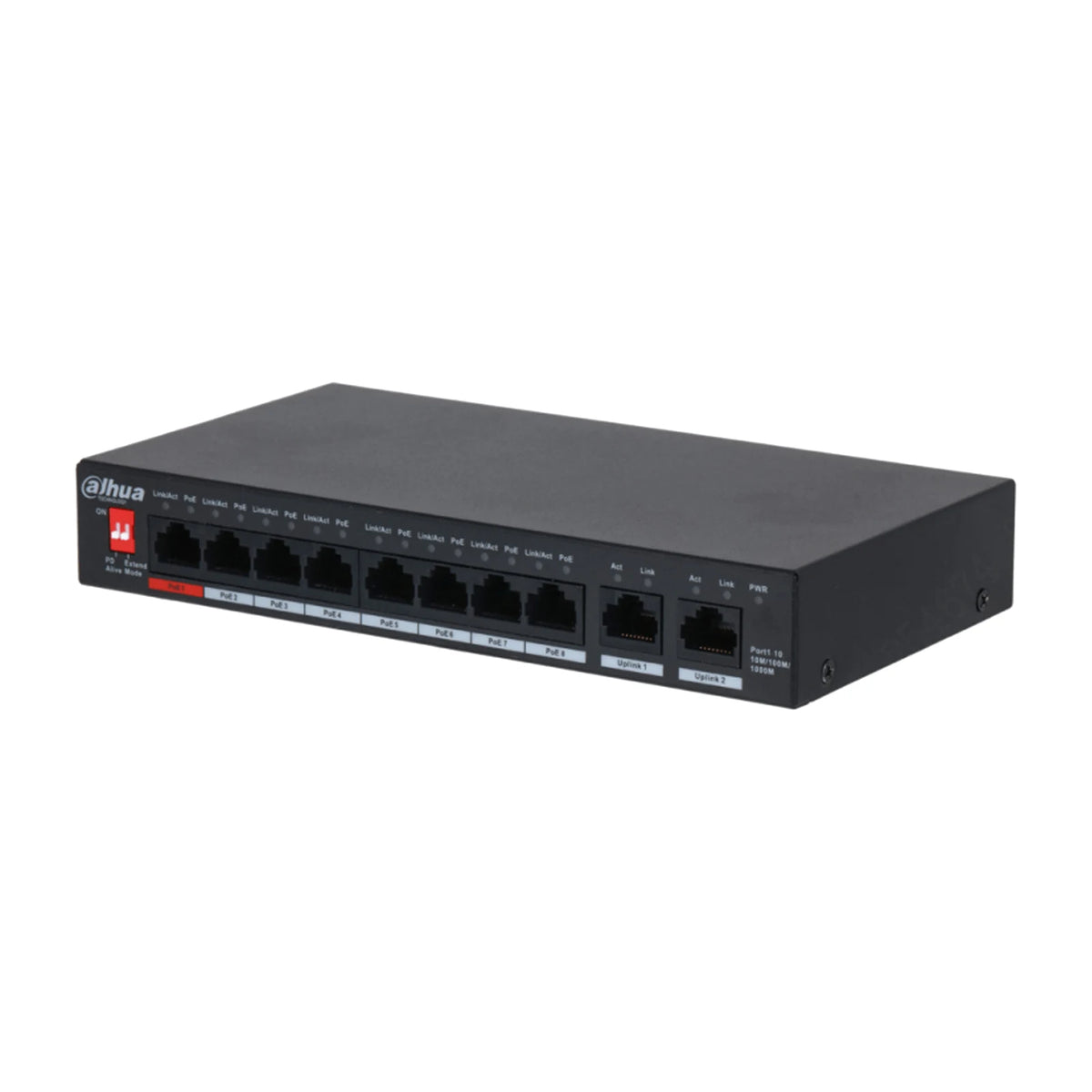 Dahua PFS3010-8GT-96-V2 10 Port PoE Switch (8 PoE, Yönetilmeyen) ürün görseli
