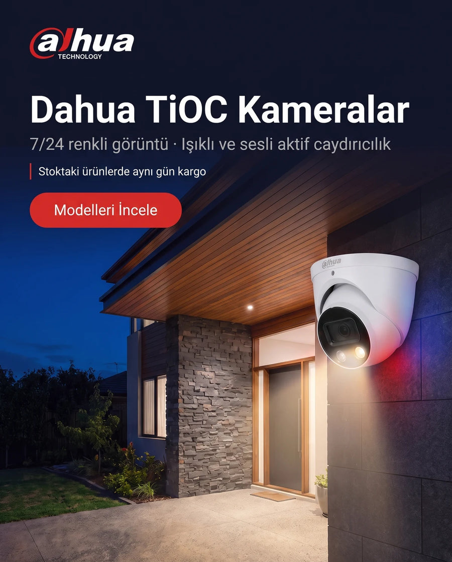 Dahua TiOC Kameralar — 7/24 renkli görüntü, ışıklı ve sesli aktif caydırıcılık