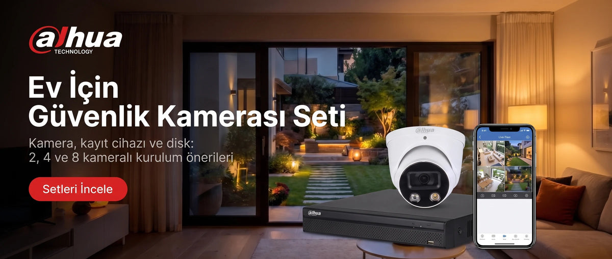 Ev için güvenlik kamerası seti — kamera, kayıt cihazı ve disk: 2, 4 ve 8 kameralı kurulum önerileri