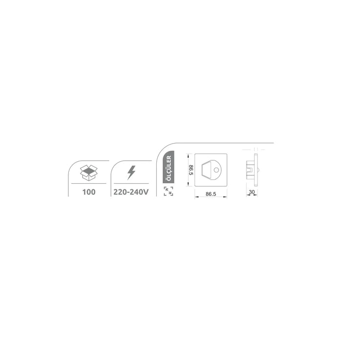 [Teknik çizim] Kendal Aplik – KBA817 teknik çizim