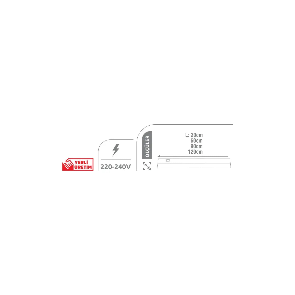 [Teknik çizim] Kendal Lineer/Bant Armatür – KFL139 teknik çizim
