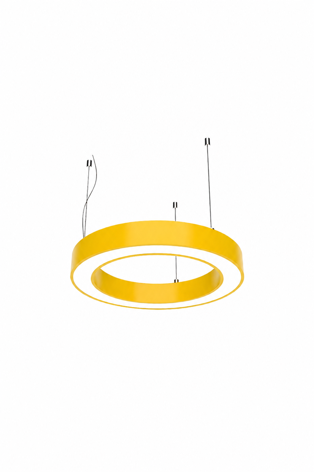 Modern Sarı Halka Sarkıt Linear Aydınlatma LED Armatür