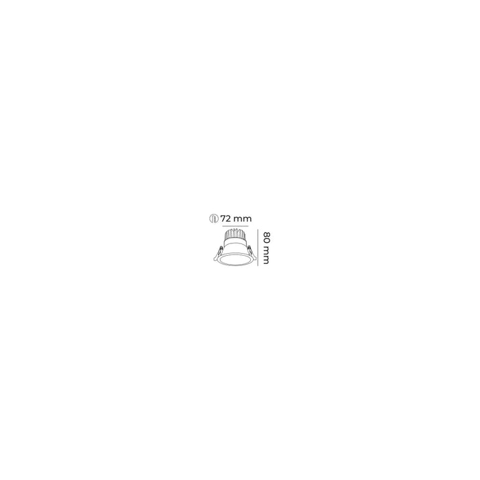 [Teknik çizim] MOLLED Spot Armatür – MOL4080 teknik çizim