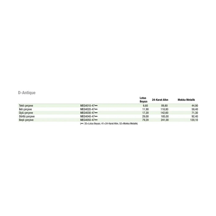 [Teknik çizim] Schneider Electric (••: 35=Lotus Beyazı, 41=24-Karat Altın, 52=Mokka Metalik) – MEG4050-47•• teknik çizim