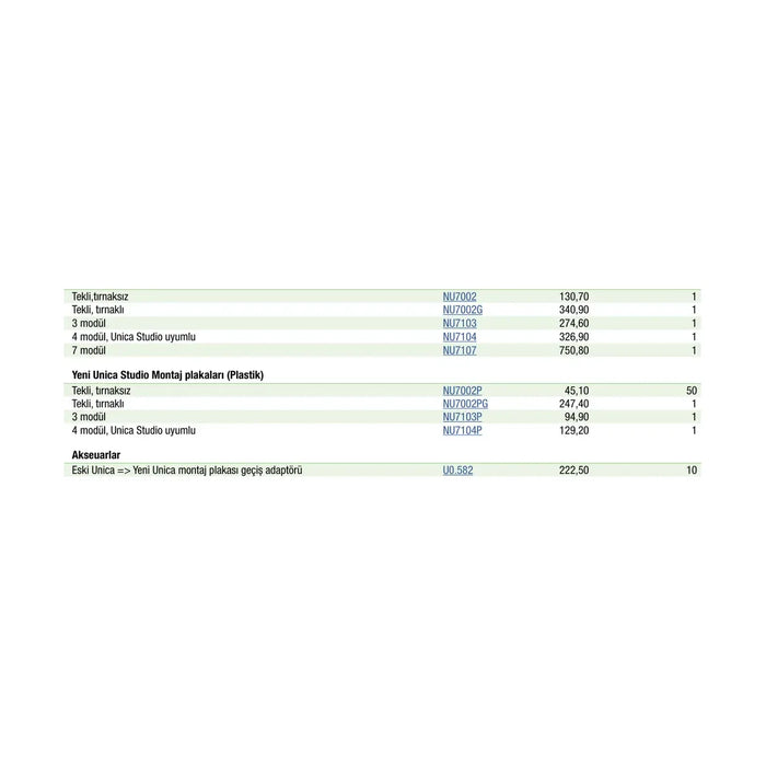 [Teknik çizim] Schneider Electric 4 modül, Unica Studio uyumlu – NU7104 teknik çizim