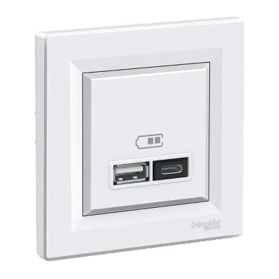 Schneider Electric EPH2700321 USB prizi, 3A 45W, ikili, Type A+C ürün görseli