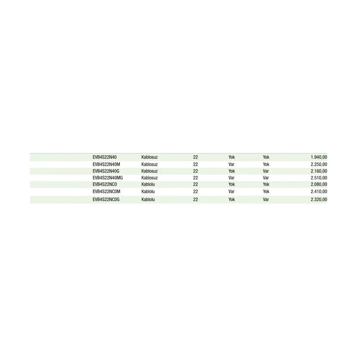 [Teknik çizim] Schneider Electric Kablo – EVB4S22N40M teknik çizim
