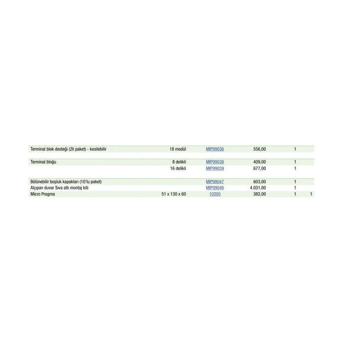 [Teknik çizim] Schneider Electric Terminal bloğu – MIP99038 teknik çizim