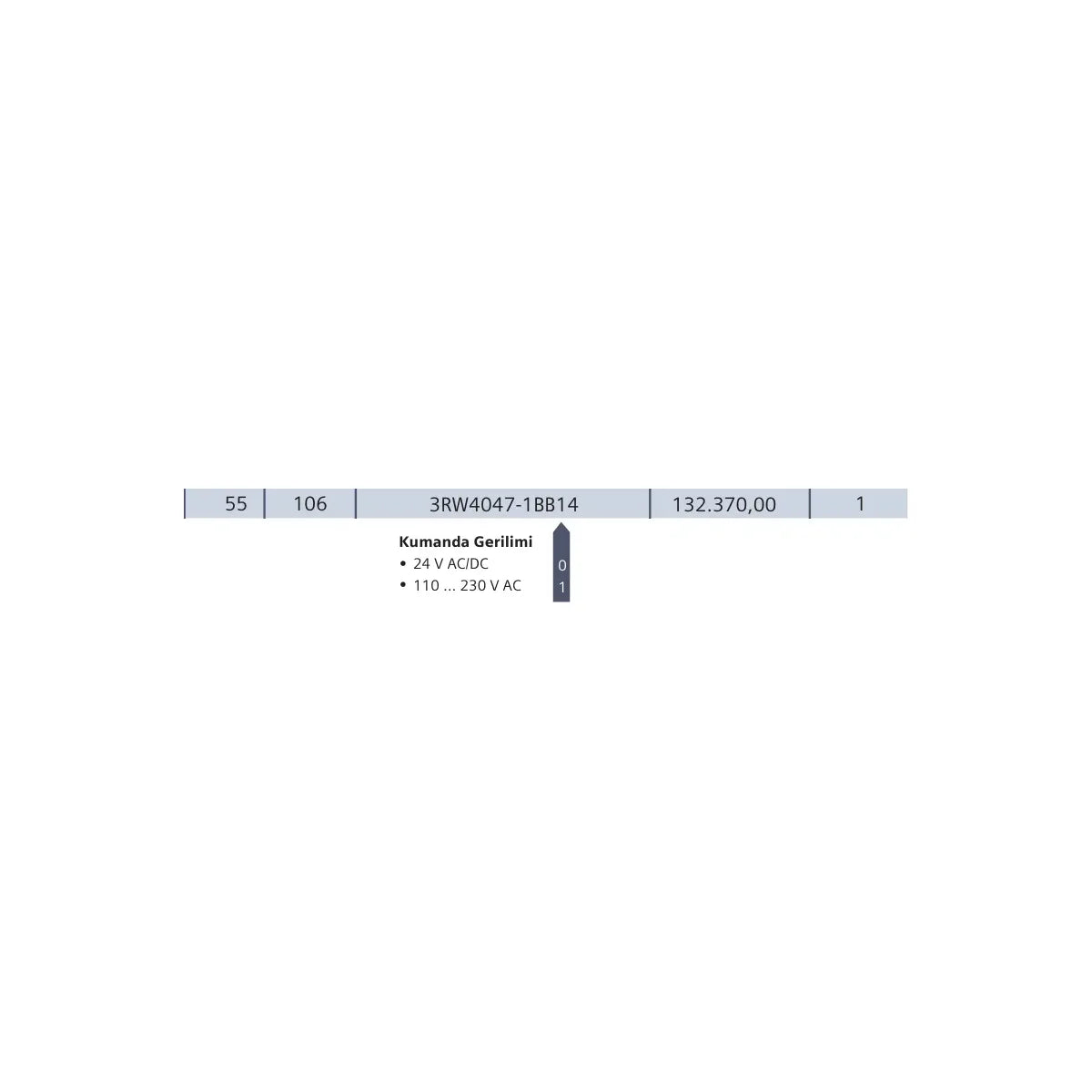[Teknik çizim] Siemens 2. Akım sınırlama 3. Duruş süresi ayarı 0-20 s – 3RW4036-1BB14 teknik çizim