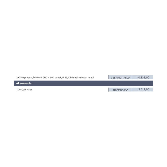 [Teknik çizim] Siemens Şalt Malzemesi – 3SE7910-3AC teknik çizim