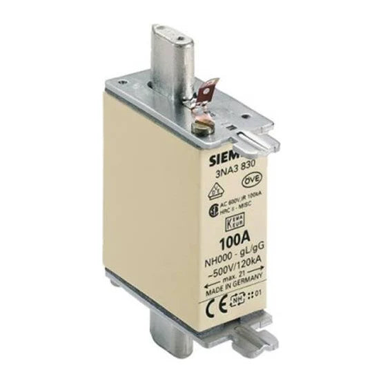 Siemens 3NA3830 Sigorta ürün görseli