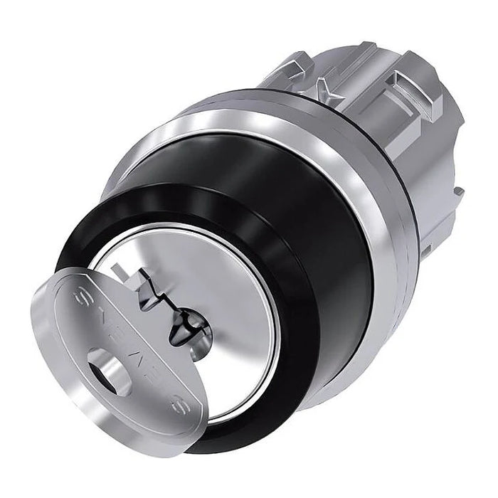 Siemens 3SU1050-4BC01-0AA0 RONIS 0-1 pozisyonlu kilitli yay dönüşlü mandal buton kafası ürün görseli