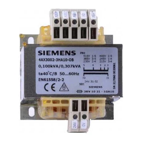 Siemens 4AX3002-3HA10-0B Güç Kaynağı ve Trafo Şebekeye uyumlu kolaylıştırıcı primer de ± 15V konnektörleri ürün görseli
