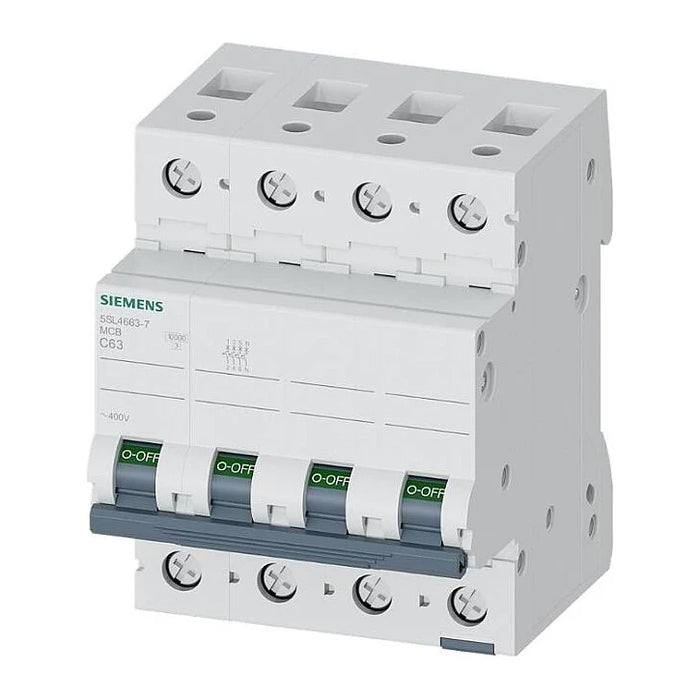 Siemens 5SL4663-7 Otomatik Sigorta 63 A C Tipi 10 kA 3 Faz+Nötr ürün görseli
