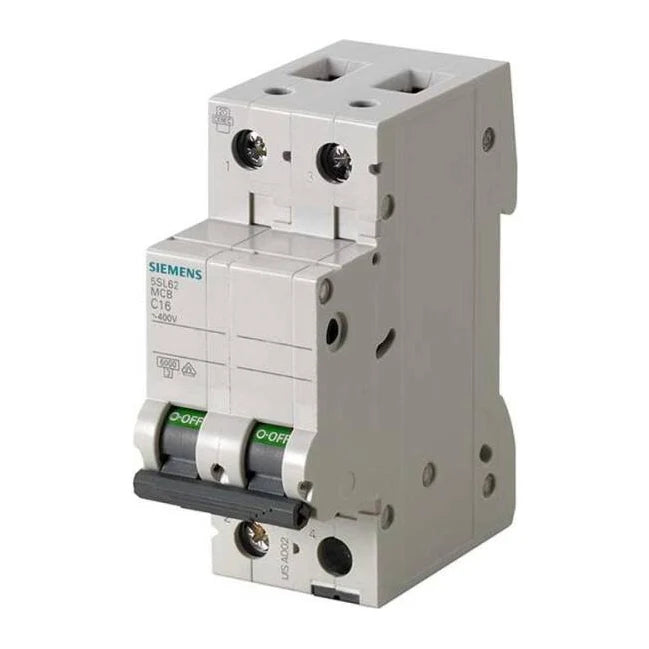 Siemens 5SL6263-7 Otomatik Sigorta 6 A C Tipi 6 kA 2 Kutuplu ürün görseli