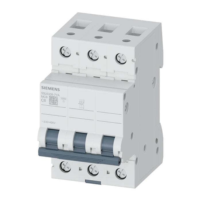 Siemens 5SL6308-7YA Otomatik Sigorta 8 A C Tipi 6 kA Trifaze ürün görseli