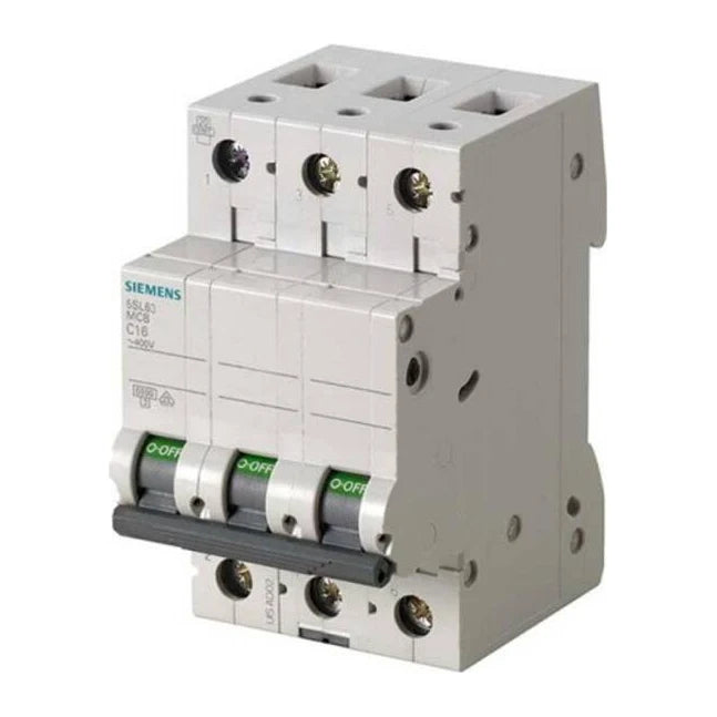 Siemens 5SL6316-7 Otomatik Sigorta 16 A C Tipi 6 kA Trifaze ürün görseli