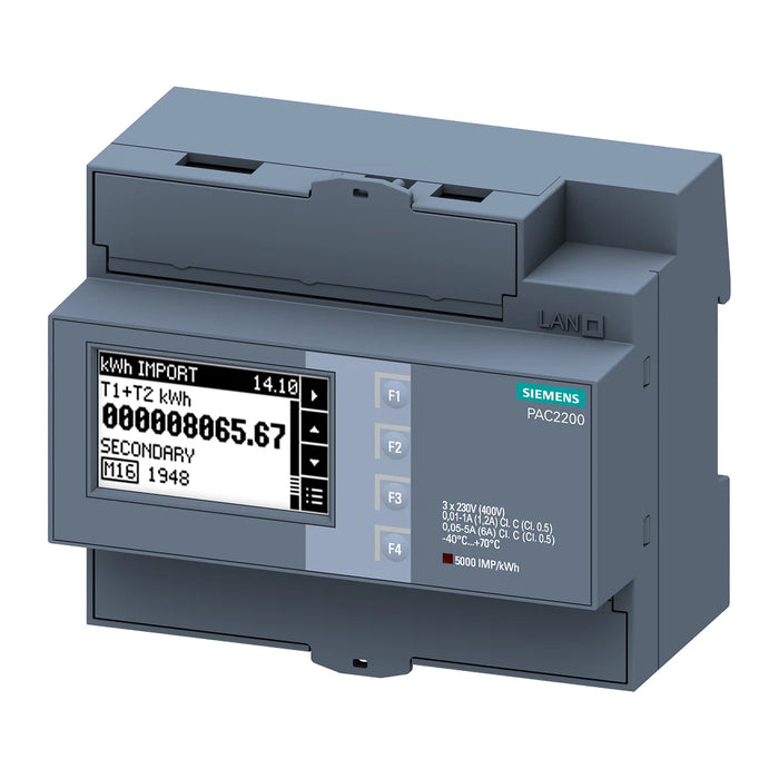Siemens 7KM2200-2EA30-1HA1 Ölçüm ve Kompanzasyon Ürünü PAC2200 M-Bus 3 fazlı, CT/5A, Ethernet arabirimi ve Modbus TCP ürün görseli