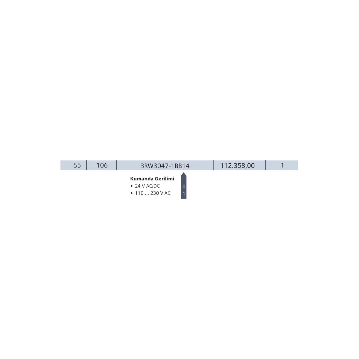 [Teknik çizim] Siemens kontakları • SIRIUS’a uygunluk – 3RW3037-1BB14 teknik çizim