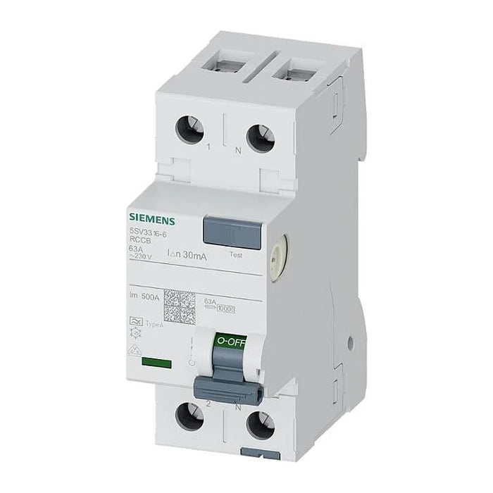 Siemens 5SV3316-6 Kaçak Akım Koruma Rölesi 63 A Monofaze, Faz+Nötr Bağlantılı ürün görseli