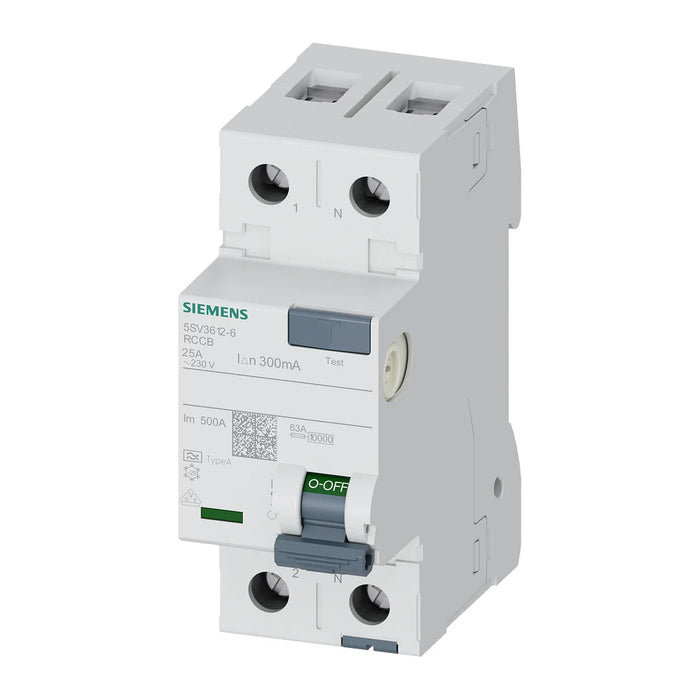 Siemens 5SV3612-6 Kaçak Akım Koruma Rölesi 25 A 300 mA Monofaze, Faz+Nötr Bağlantılı ürün görseli