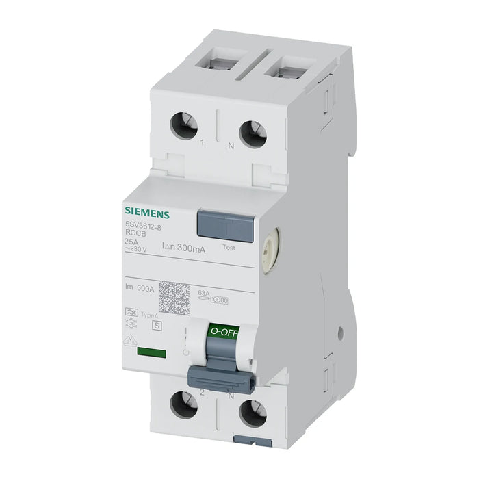 Siemens 5SV3612-8 Kaçak Akım Koruma Rölesi 25 A 300 mA Monofaze, Faz+Nötr Bağlantılı ürün görseli