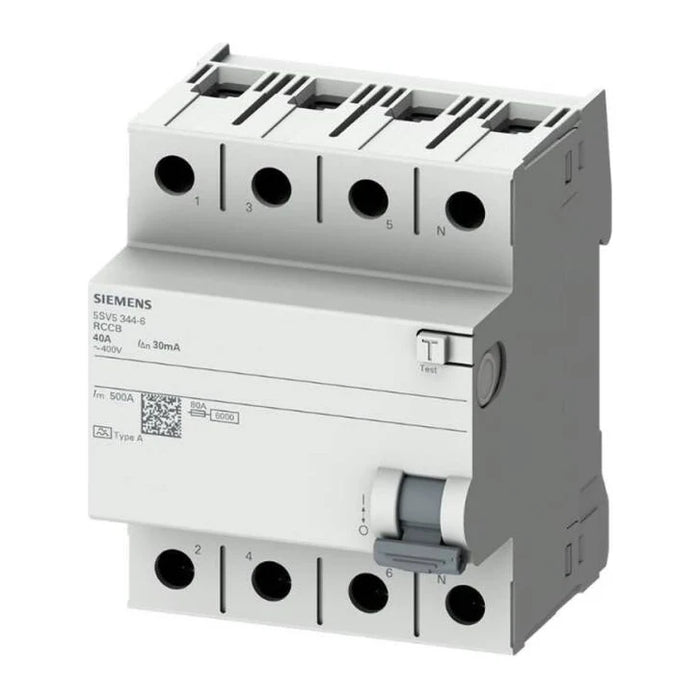 Siemens 5SV5642-6 Kaçak Akım Koruma Rölesi 25 A 300 mA Monofaze, Faz+Nötr Bağlantılı ürün görseli