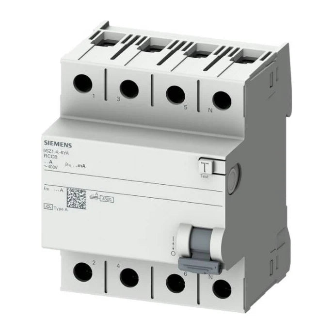 Siemens 5SZ1344-6YA Kaçak Akım Koruma Rölesi 40 A Monofaze, Faz+Nötr Bağlantılı ürün görseli