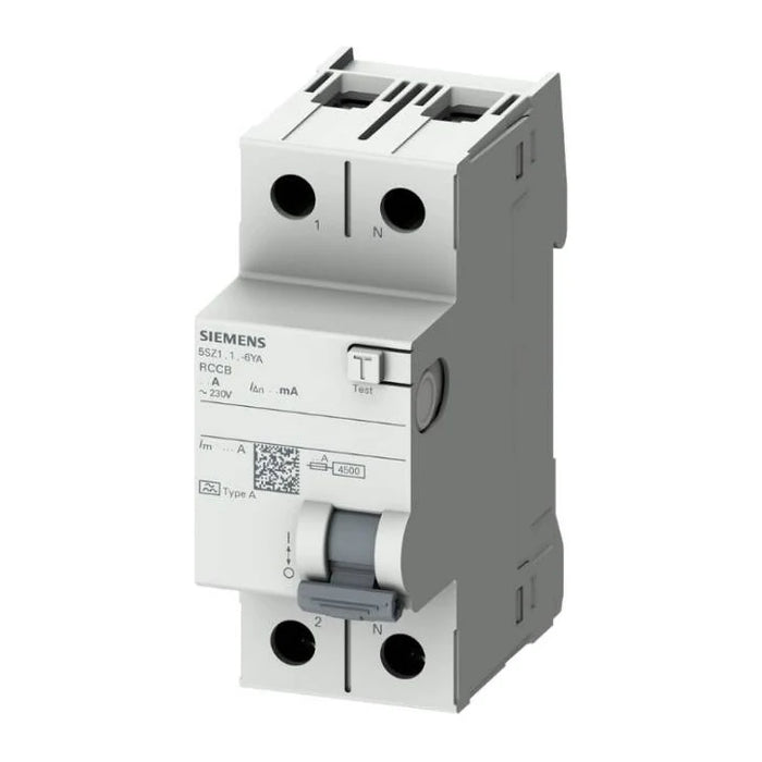 Siemens 5SZ1616-6YA Kaçak Akım Koruma Rölesi 63 A Monofaze, Faz+Nötr Bağlantılı ürün görseli