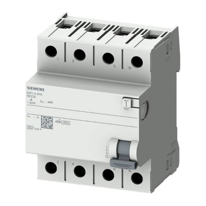 Siemens 5SZ1642-6YA Kaçak Akım Koruma Rölesi 25 A 300 mA Monofaze, Faz+Nötr Bağlantılı ürün görseli